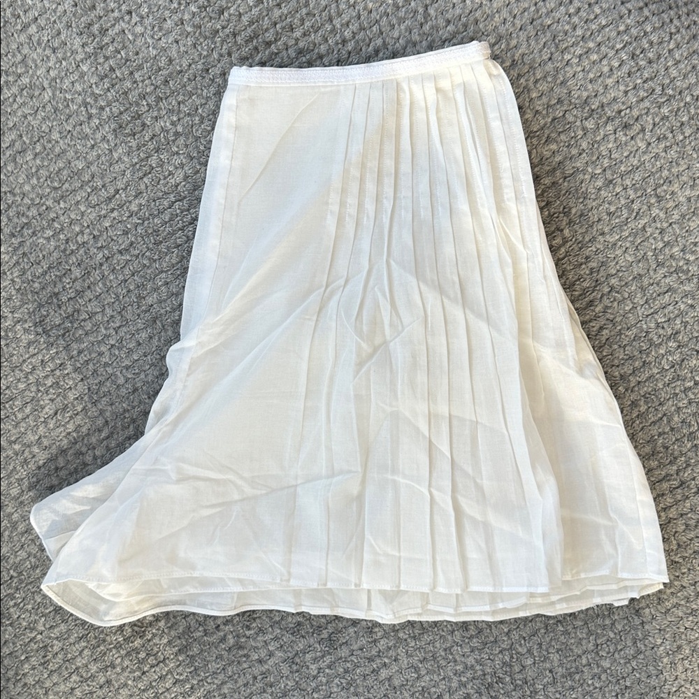 NWOT Rebecca Taylor White Pleated Women's Skort - Picture 3 of 5
